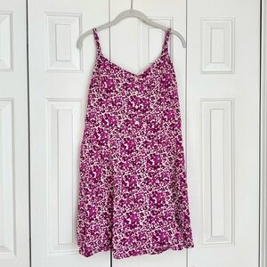 Old Navy Pink Floral Mini Slip Dress